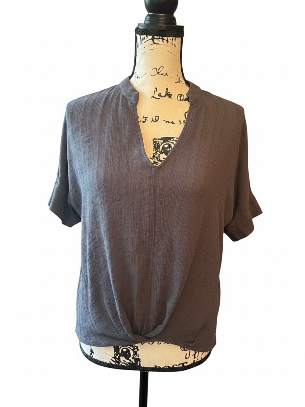 Grey/Blue Universal Thread V-Neck Size XS